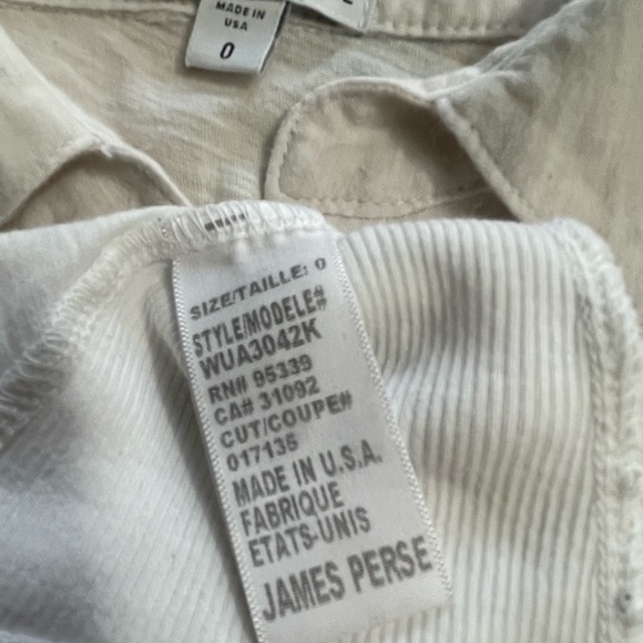 James Perse cotton button down T shirt - ombré color - size 0 - Picture 6 of 6